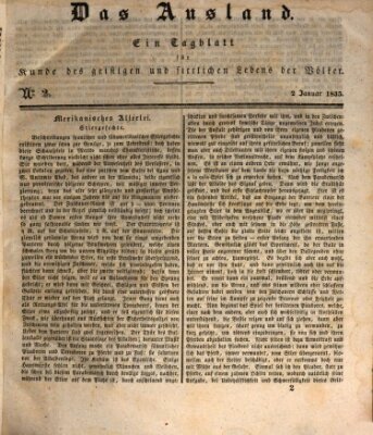 Das Ausland Freitag 2. Januar 1835