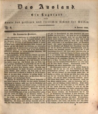 Das Ausland Freitag 9. Januar 1835