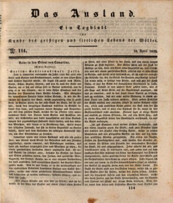 Das Ausland Freitag 24. April 1835