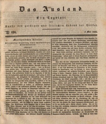 Das Ausland Montag 4. Mai 1835