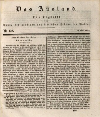 Das Ausland Montag 18. Mai 1835