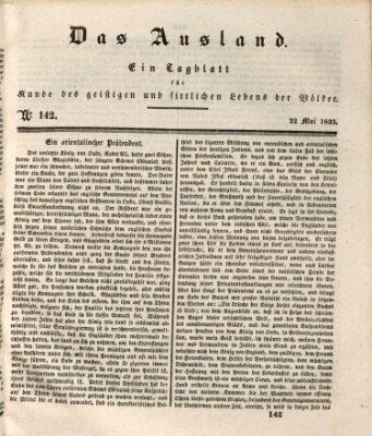 Das Ausland Freitag 22. Mai 1835