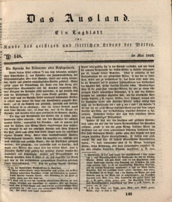 Das Ausland Donnerstag 28. Mai 1835