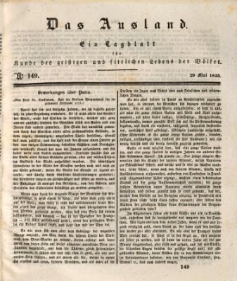 Das Ausland Freitag 29. Mai 1835