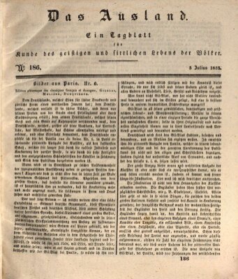 Das Ausland Sonntag 5. Juli 1835