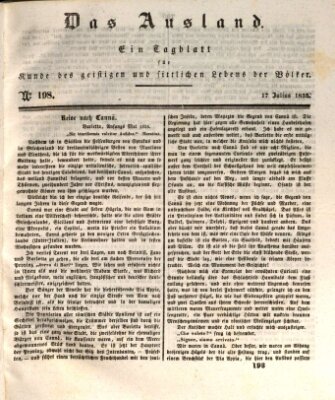 Das Ausland Freitag 17. Juli 1835