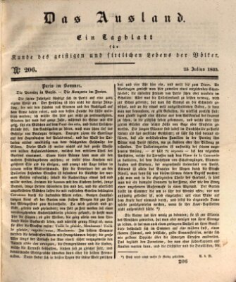 Das Ausland Samstag 25. Juli 1835