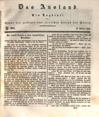 Das Ausland Montag 27. Juli 1835