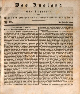 Das Ausland Donnerstag 10. September 1835