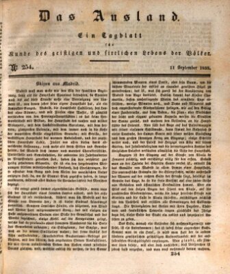 Das Ausland Freitag 11. September 1835