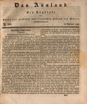 Das Ausland Samstag 12. September 1835