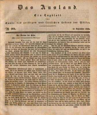 Das Ausland Montag 21. September 1835