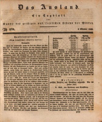 Das Ausland Montag 5. Oktober 1835