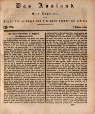 Das Ausland Mittwoch 7. Oktober 1835