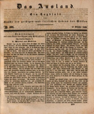 Das Ausland Dienstag 27. Oktober 1835