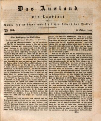 Das Ausland Samstag 31. Oktober 1835