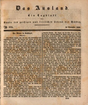 Das Ausland Dienstag 10. November 1835