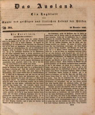 Das Ausland Mittwoch 30. Dezember 1835