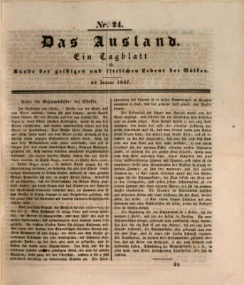 Das Ausland Dienstag 24. Januar 1837