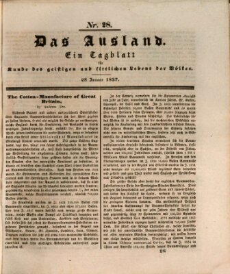 Das Ausland Samstag 28. Januar 1837