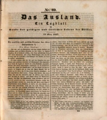 Das Ausland Freitag 10. März 1837