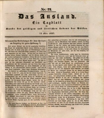 Das Ausland Montag 13. März 1837