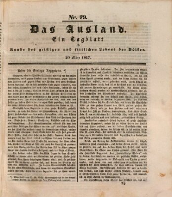 Das Ausland Montag 20. März 1837