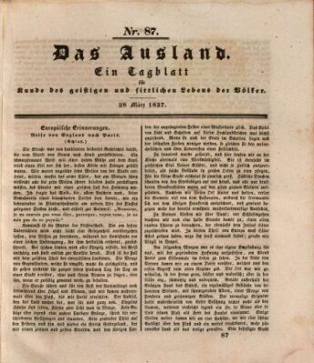 Das Ausland Dienstag 28. März 1837