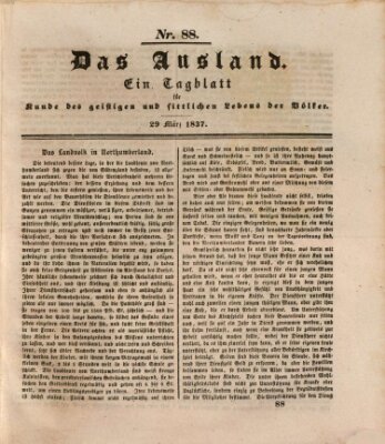 Das Ausland Mittwoch 29. März 1837