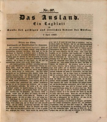 Das Ausland Freitag 7. April 1837