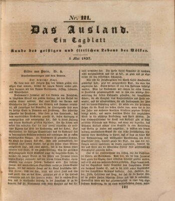 Das Ausland Montag 1. Mai 1837