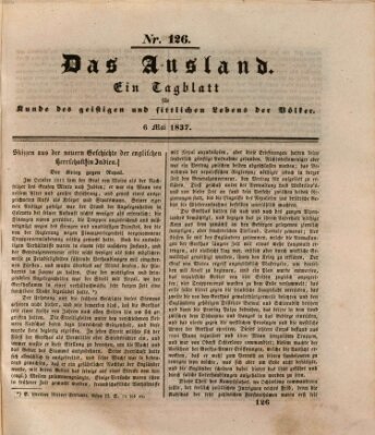 Das Ausland Samstag 6. Mai 1837