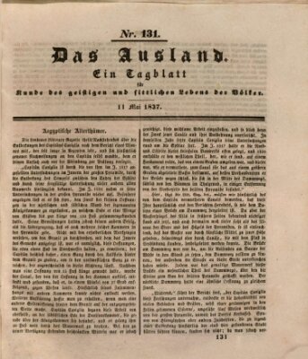 Das Ausland Donnerstag 11. Mai 1837