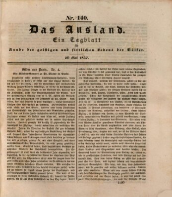 Das Ausland Samstag 20. Mai 1837