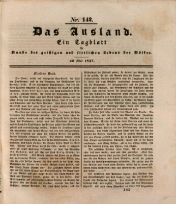 Das Ausland Montag 22. Mai 1837