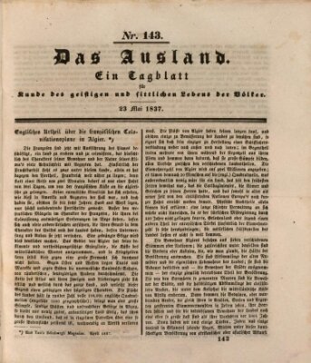 Das Ausland Dienstag 23. Mai 1837