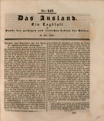 Das Ausland Samstag 27. Mai 1837