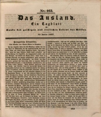 Das Ausland Montag 12. Juni 1837