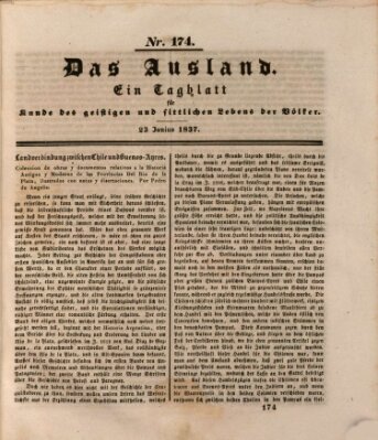 Das Ausland Freitag 23. Juni 1837