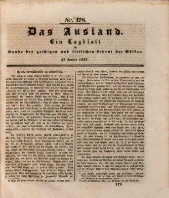 Das Ausland Dienstag 27. Juni 1837