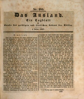 Das Ausland Dienstag 4. Juli 1837