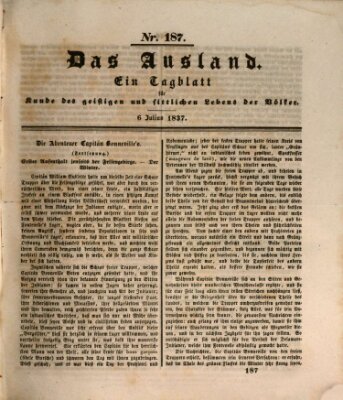 Das Ausland Donnerstag 6. Juli 1837