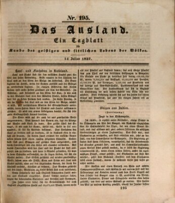 Das Ausland Freitag 14. Juli 1837