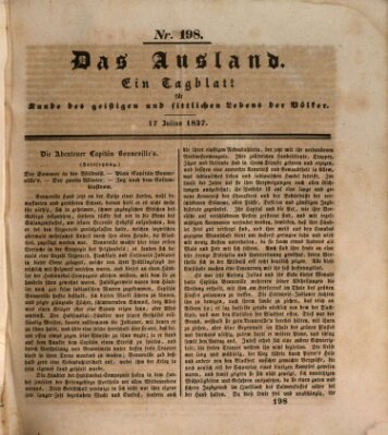 Das Ausland Montag 17. Juli 1837