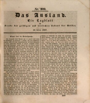 Das Ausland Freitag 28. Juli 1837