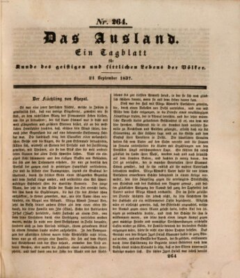 Das Ausland Donnerstag 21. September 1837