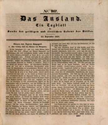 Das Ausland Sonntag 24. September 1837