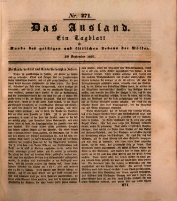 Das Ausland Donnerstag 28. September 1837