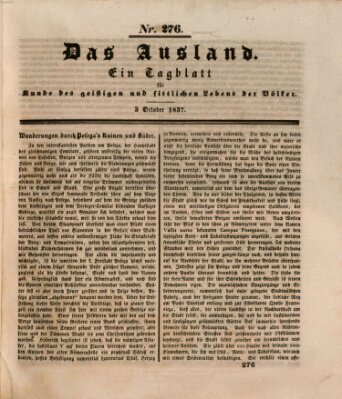 Das Ausland Dienstag 3. Oktober 1837