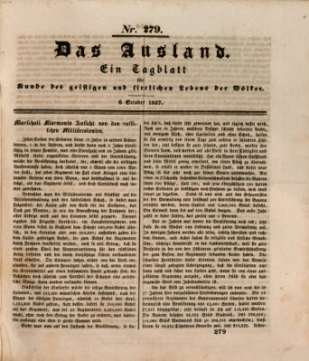 Das Ausland Freitag 6. Oktober 1837